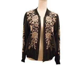 Johnny Was Silk Lennon Bomber Jacket - Size Medium - NWT